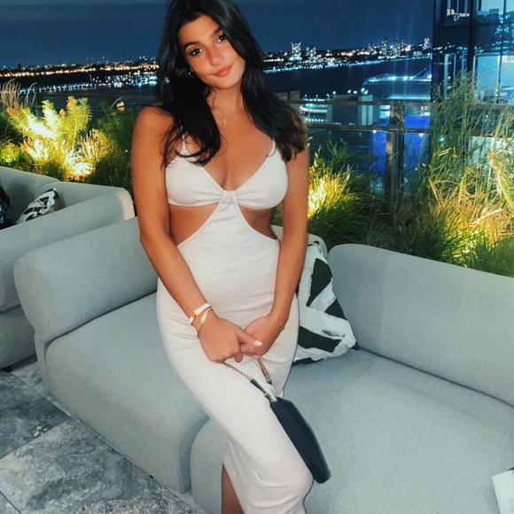 Dresses & Skirts - Light Brown Cut Out Dress